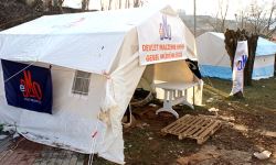 Elazığ Bölge Müdürlüğümüz Tarafından Deprem Bölgesinde İkram Çadırı Kuruldu
